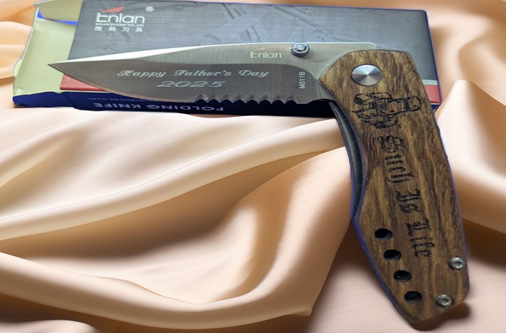 Happy Father's Day 2025 Customized Engraving Knife as Gift items from Munno Para Shoe Repairs